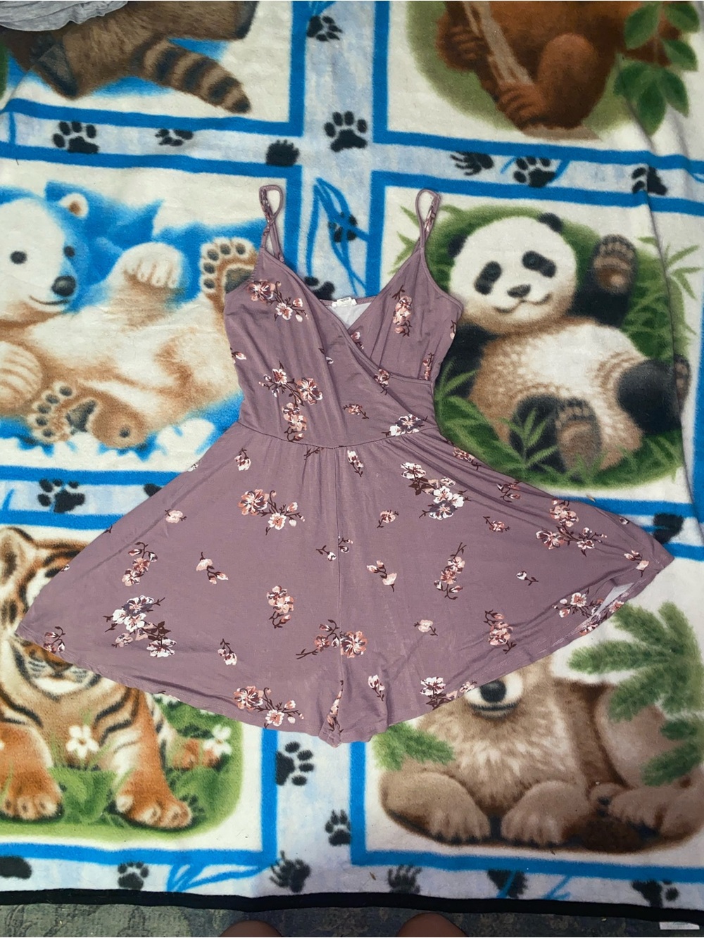 Garage Floral Mauve Pink Women's Romper
